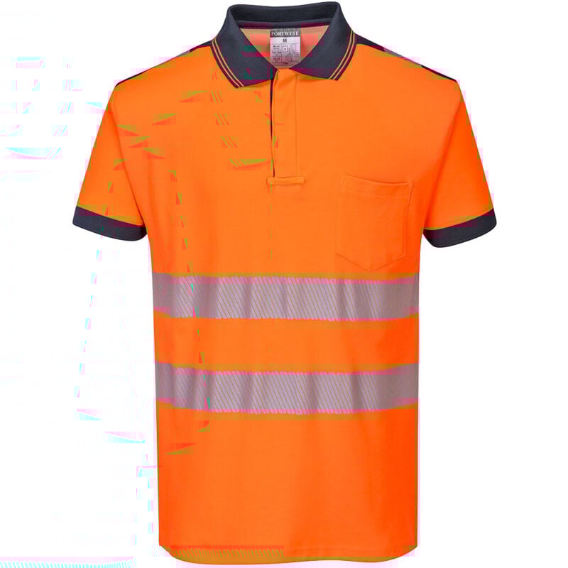 Polo hv PW3 Orange/Marine 2XL