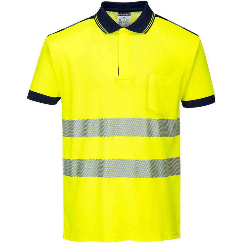 Polo hv PW3 Jaune/Marine m
