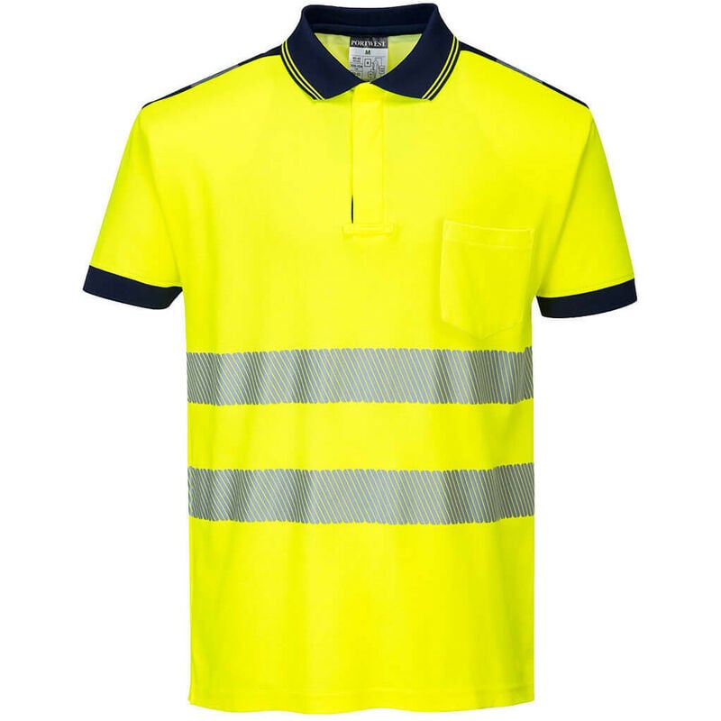 Polo HV PW3 couleur : Jaune/Marine taille XL - PORTWEST