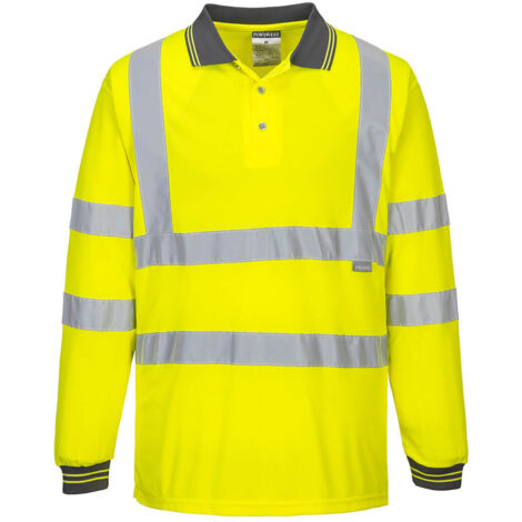 Polo HV Manches Longues    couleur : Jaune taille 4XL - PORTWEST