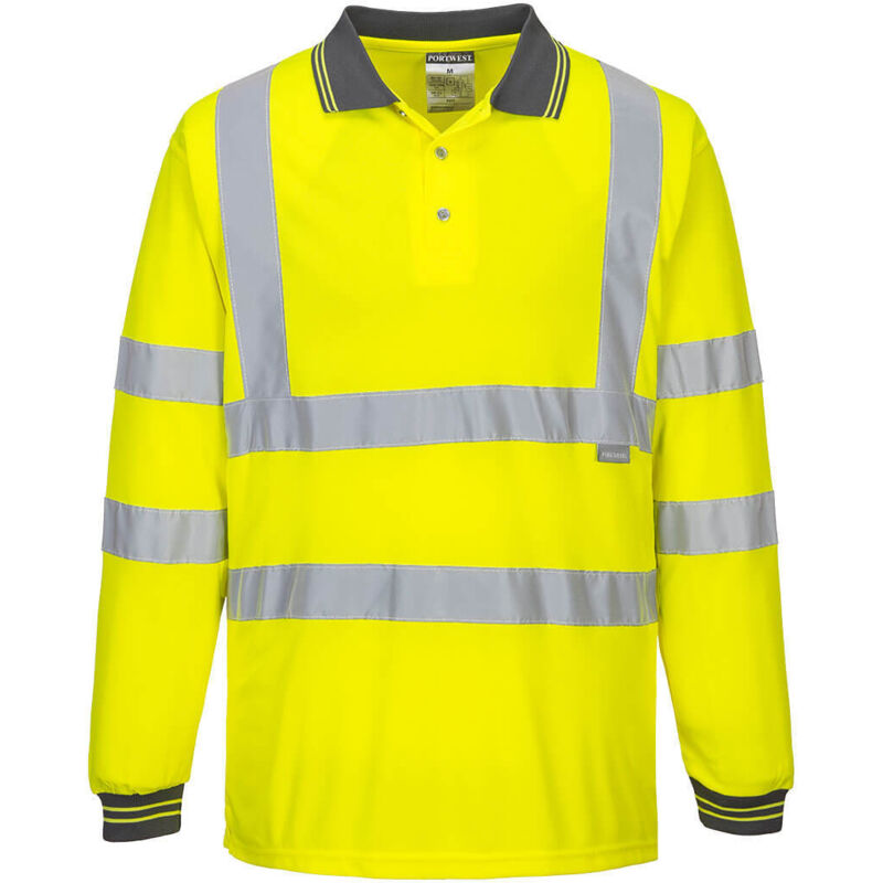 Portwest Polo Hv Langarm Gelb S