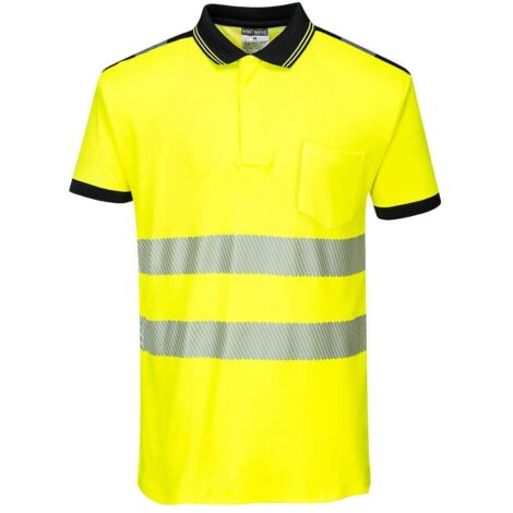 Polo HV PW3  couleur : Jaune/Noir taille 4XL - PORTWEST