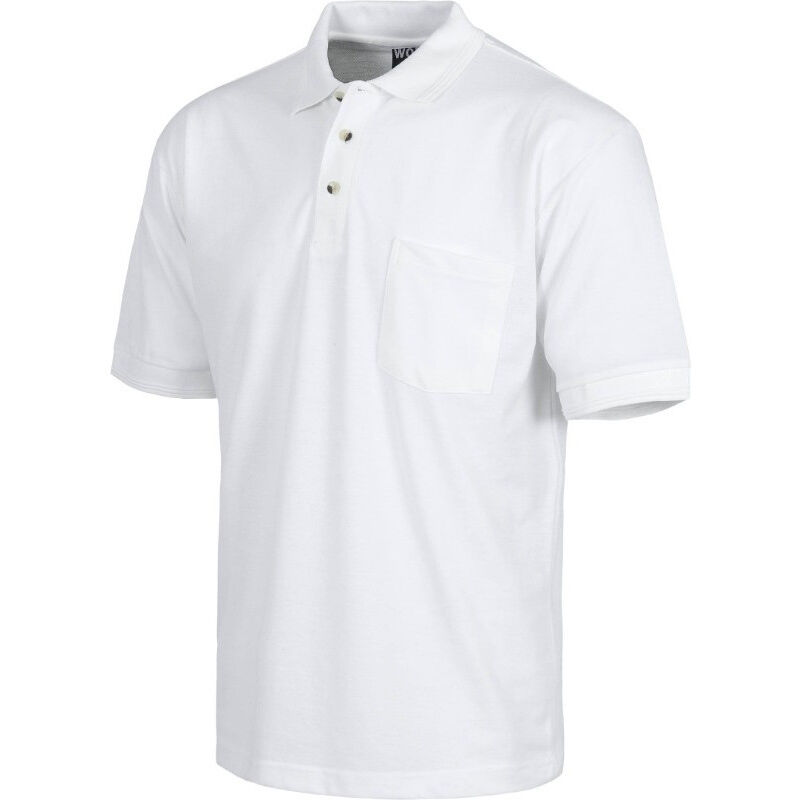 

Polo industrial manga corta con bolsillo en el pecho S6502 | Blanco - XXL - Workteam