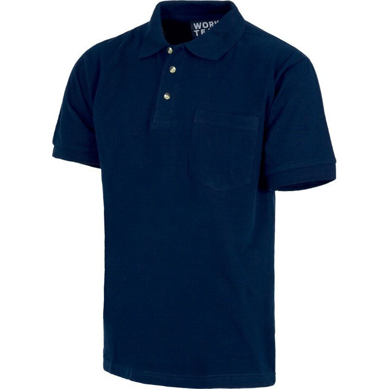 

Polo industrial con ajuste en mangas S6507 100% algodón | Azul marino - M - Workteam