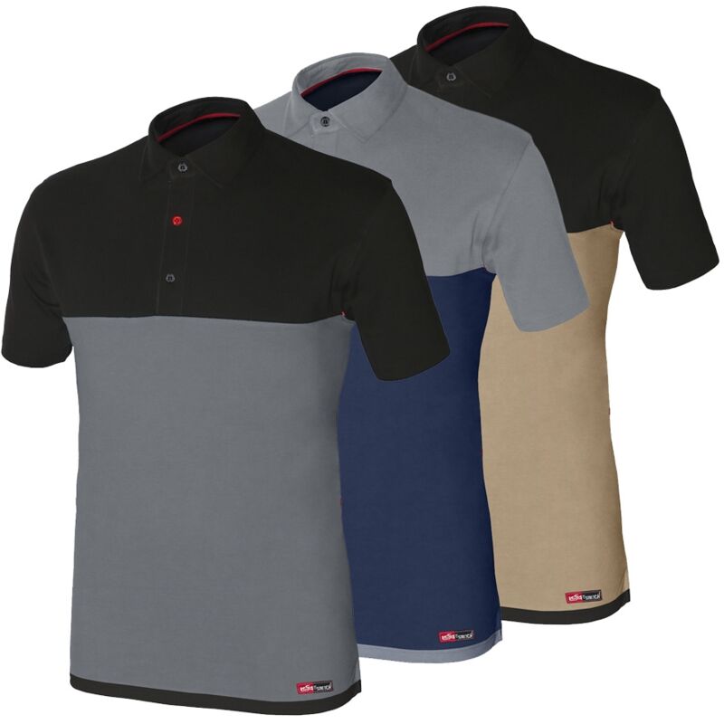 Issa - Polo de trabajo Industrial Starter Stretch 8774 - xxxl - Gris