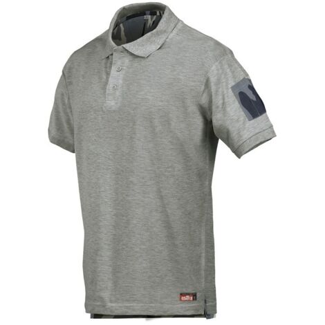 POLO M/MANICA CORTA COTONE GRIGIO - M