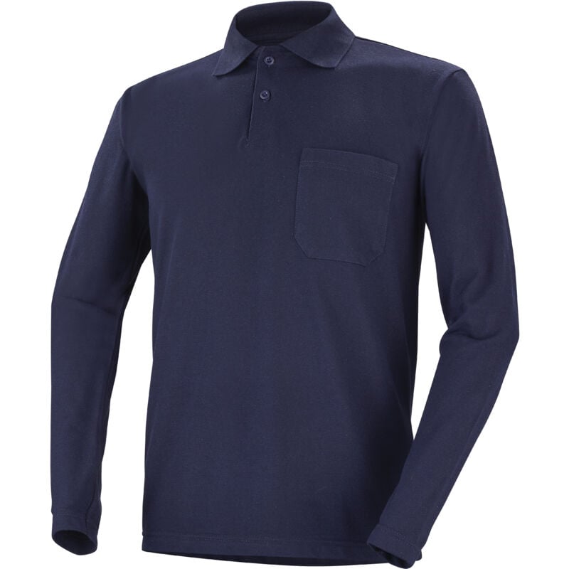 Polo maille multirisques bleu marine l