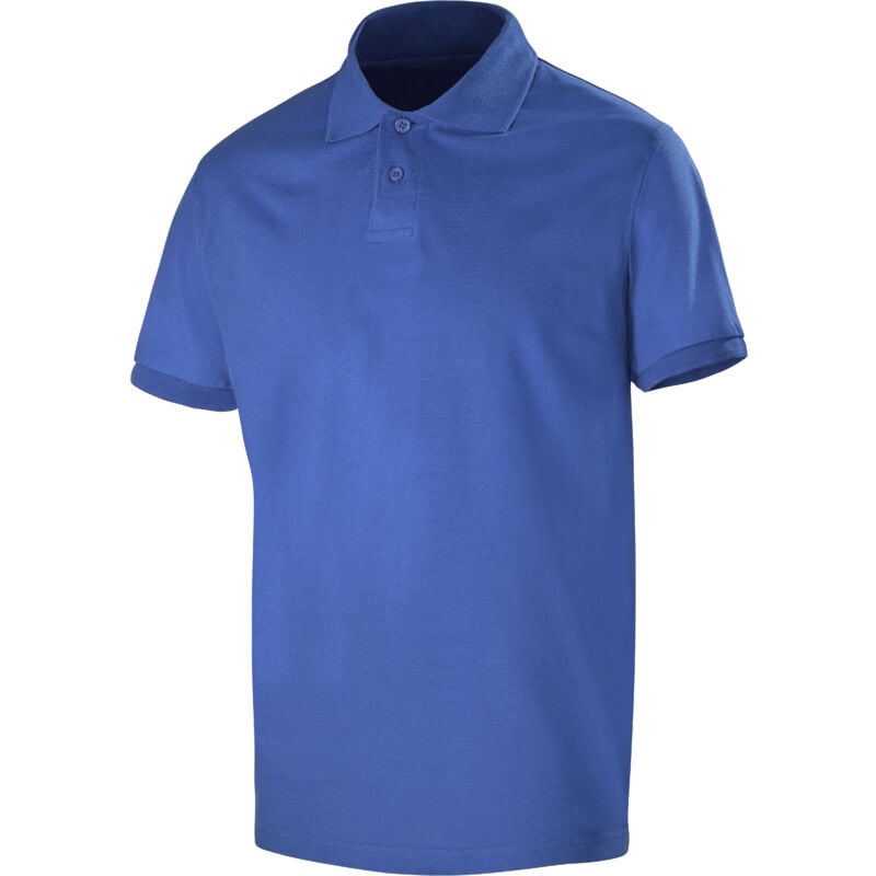 Polo manches courtes maille bio equitable bleu royal s