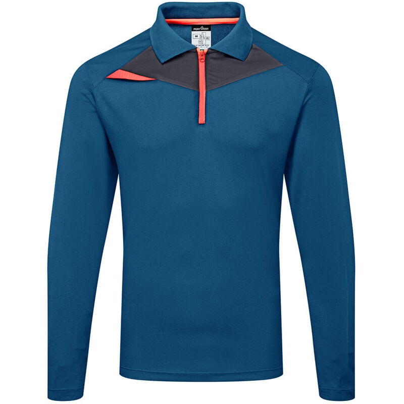 Polo Manches Longues DX4 Bleu Metro 3XL