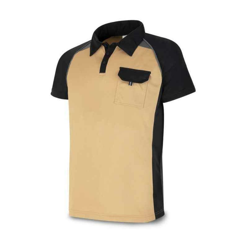 

Polo Manga Corta Bicolor Beige-Negro Xl