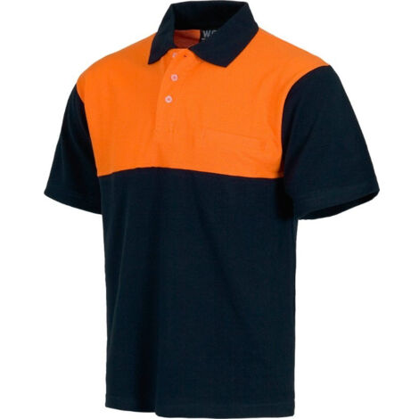 Polo manga corta combinado de Alta Visibilidad WORKTEAM C3840 (Tallas grandes)