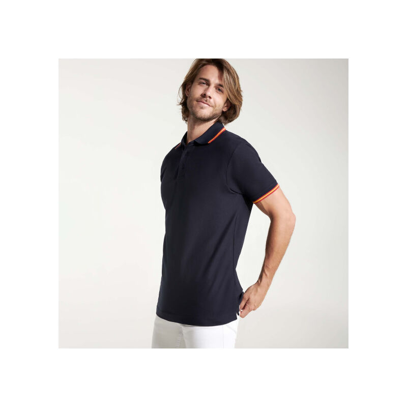 

Polo manga corta, cuello NATION PO6640 | Negro - S