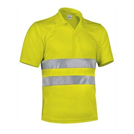 Polo manga corta de alta visibilidad - EN 20471 VALENTO Build 3XL Amarillo fluor