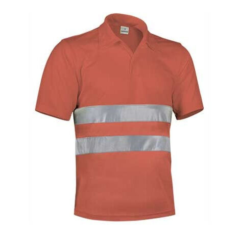 Polo manga corta de alta visibilidad - EN 20471 VALENTO Build S Naranja fluor