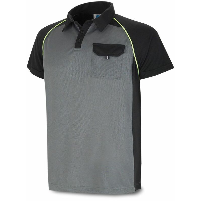 

Marca - Polo manga c. / Gris - Negro / L