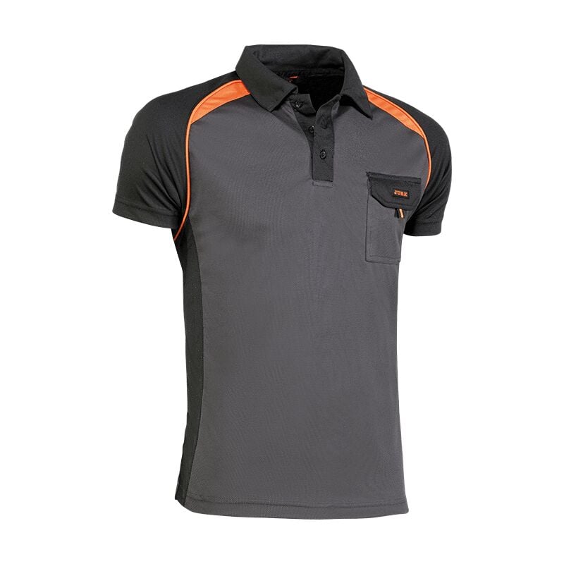 

Polo Trabajo Xxl Poliester Manga Corta Negro/Naranja