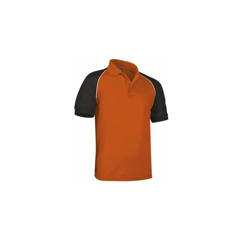 

Polo manga corta en colores combinados Venur | L - Naranja/Negro/Blanco - Valento