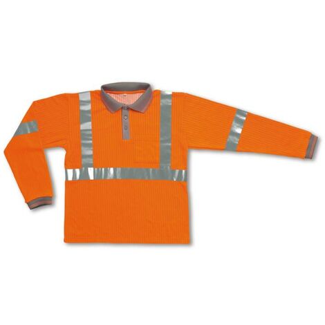 POLO MANGA LARGA ALTA VISIBILIDAD NARANJA S