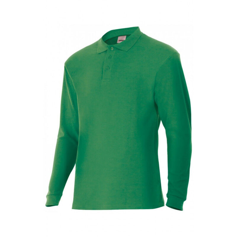 

Polo industrial de manga larga con cuello de canalé Serie 105503 | Verde - 2XL - Velilla