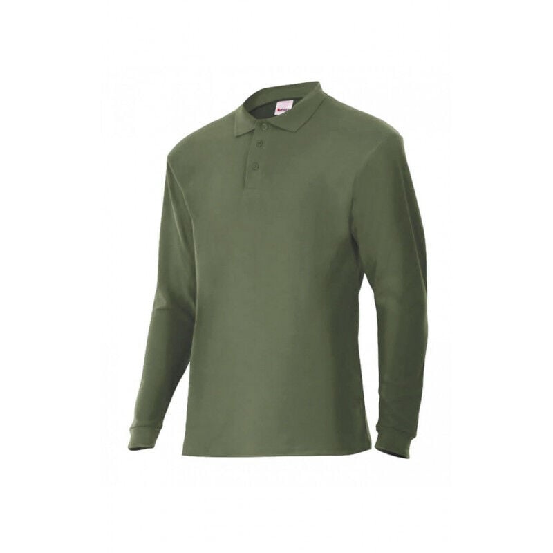 

Polo industrial de manga larga con cuello de canalé Serie 105503 | 2XL - Verde caza - Velilla