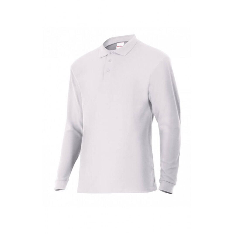 

Polo industrial de manga larga con cuello de canalé Serie 105503 | Blanco - M - Velilla