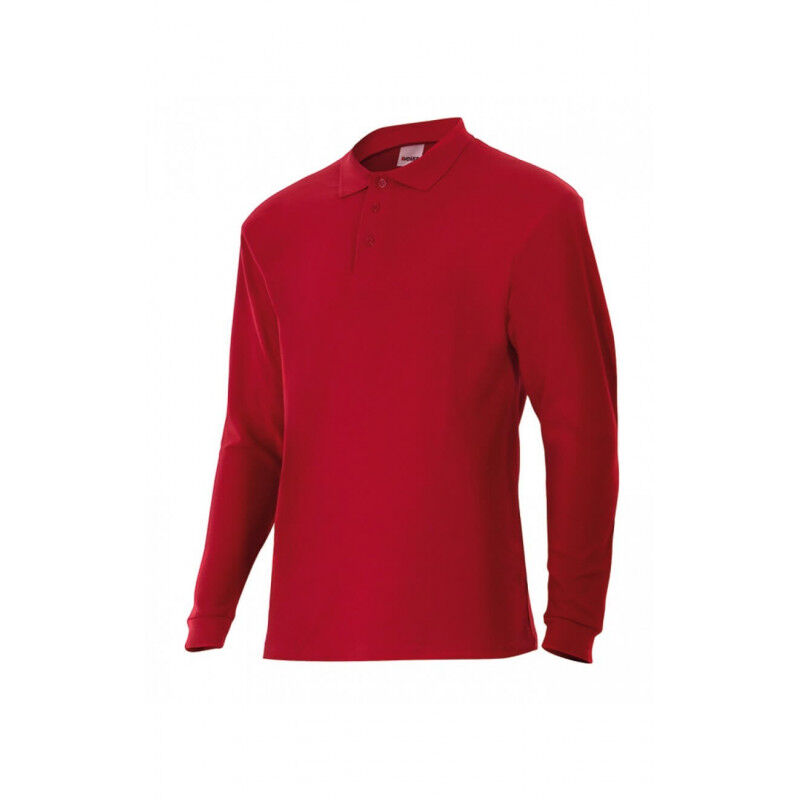 

Polo industrial de manga larga con cuello de canalé Serie 105503 | Rojo - S - Velilla