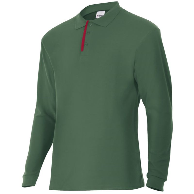 

POLO DE MANGA LARGA BICOLOR Verde S