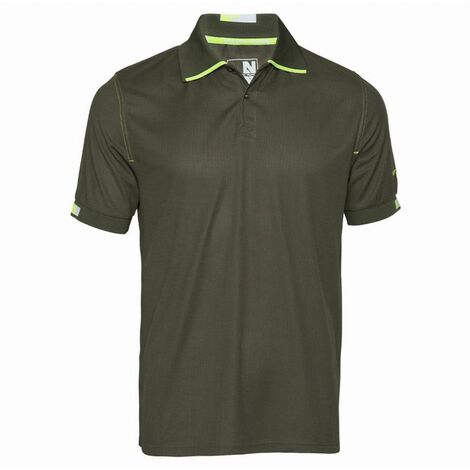 Polo de travail Beven kaki/jaune fluo - North Ways