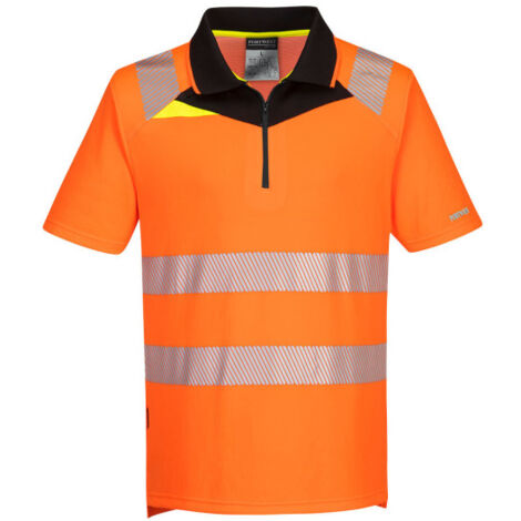 Polo para vestuario laboral DX4 de malla y poliéster A.V flúor DX412 4XL Naranja/Negro