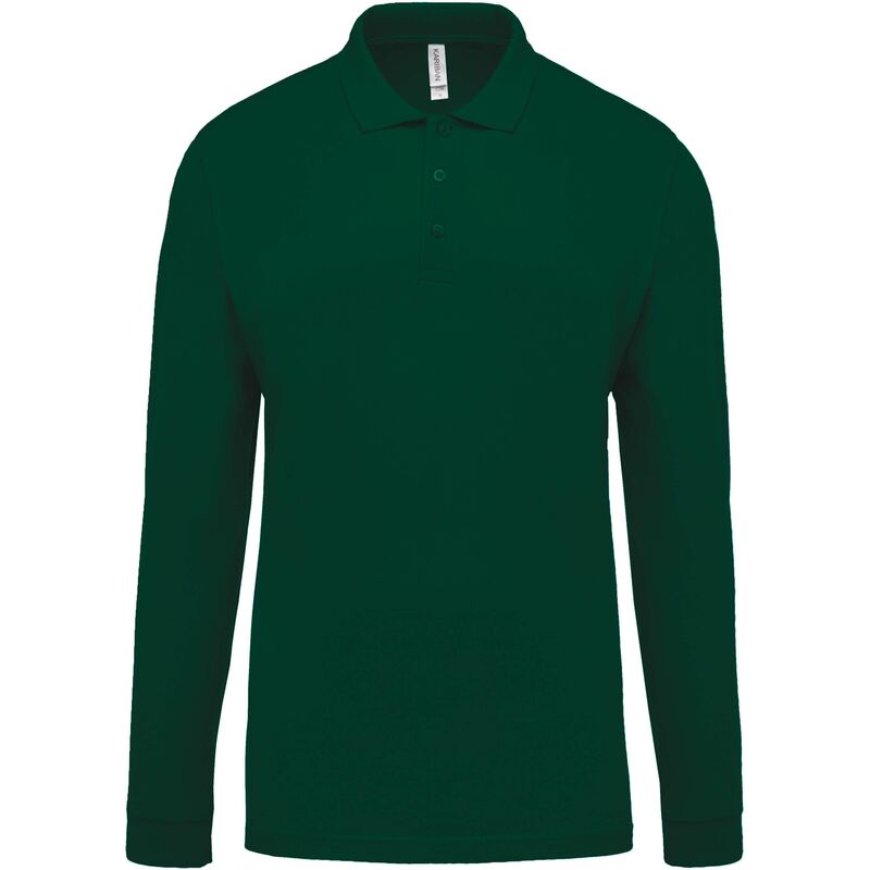 Polo piqué manches longues homme 'M Forest Green - Forest Green