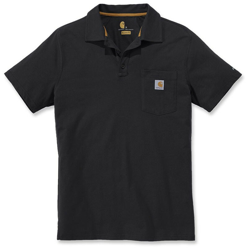 Carhartt - Polo homme Force Delmont poche poitrine 103569 - Noir - l - Noir