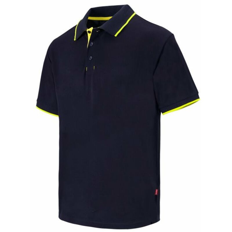 

POLO BICOLOR RAYA MANGA CORTA Negro S