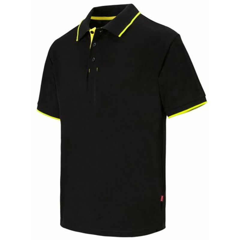 

POLO BICOLOR RAYA MANGA CORTA Azul Navy 3XL
