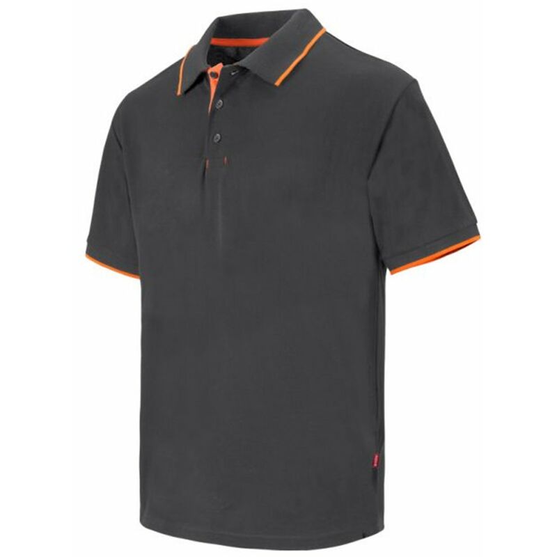 

POLO BICOLOR RAYA MANGA CORTA Gris XXL