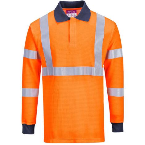 Polo résistant à la flamme avec norme RIS couleur : Orange taille S - PORTWEST