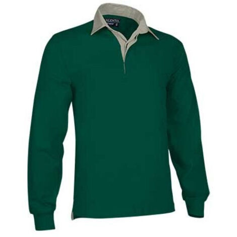 Polo rugby hombre manga larga Scrum S Verde Botella