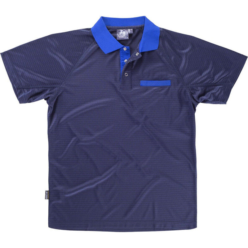 

Polo combinado de manga corta en tejido técnico Sport S6530 | XL - Azul marino / Azulina - Workteam