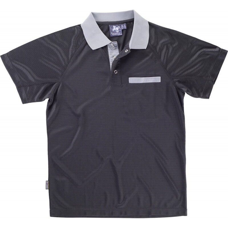 

Polo combinado de manga corta en tejido técnico Sport S6530 | 3XL - Negro / Gris claro - Workteam