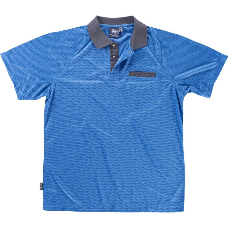 

Polo combinado de manga corta en tejido técnico Sport S6530 | S - Celeste / Gris - Workteam