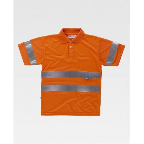 Polo técnico con cintas reflectantes WORKTEAM C3880 3XL Naranja A.V.