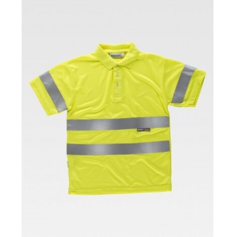 Polo técnico con cintas reflectantes WORKTEAM C3880 XL Amarillo A.V.