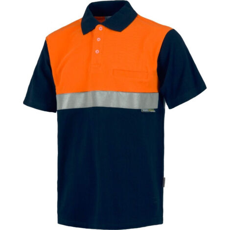 Polo técnico de algodón de alta visibilidad WORKTEAM C3841