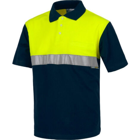 Polo técnico de algodón de alta visibilidad WORKTEAM C3841