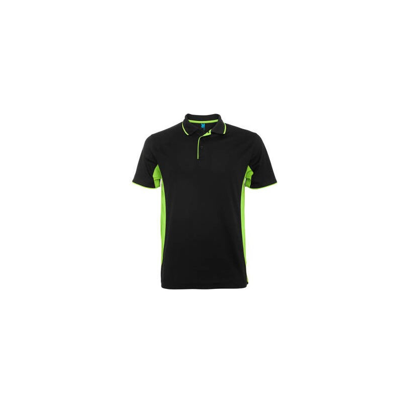 

Polo técnico en manga corta MONTMELO PO0421 | XXL - Negro/Lima