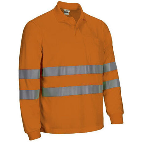 Polo térmico de Alta Visibilidad de manga larga y bolsillo BUCKLAND XL Naranja Flúor
