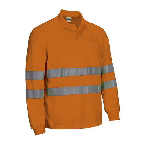 Polo térmico de Alta Visibilidad de manga larga y bolsillo VALENTO BUCKLAND 3XL Naranja Flúor