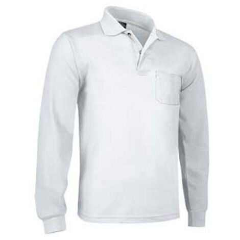 Polo top manga larga con bolsillo Breda XXL Blanco