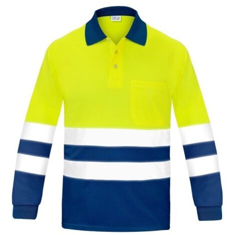 Polo Trabajo M Al.Vis. Polie M/Larga Af-Am Coolmax L3000 Ves