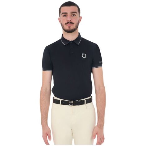 Polo training uomo con dettagli a contrasto: xxl, Bianco/oxford tan (15-1306)