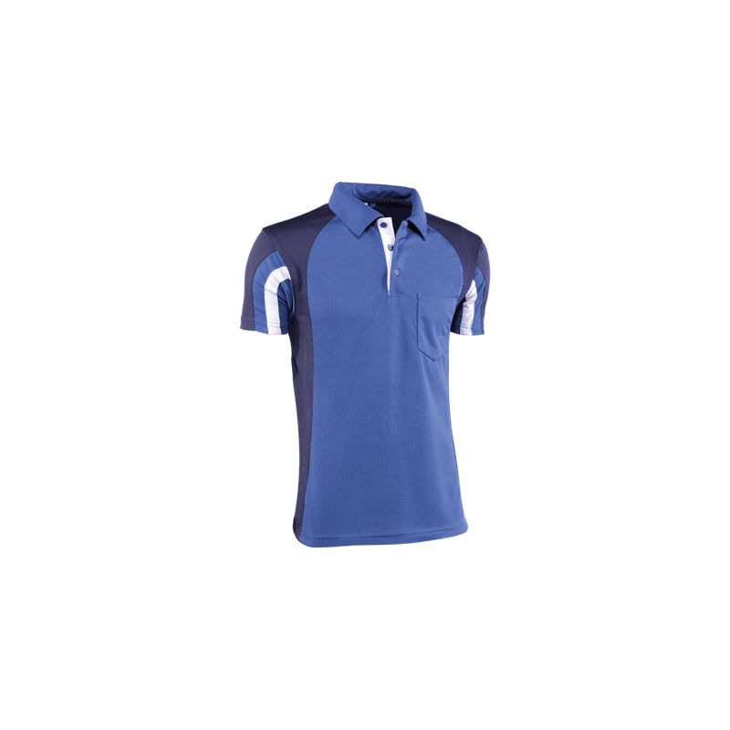 

Polo Trabajo M Poliester Mango Corta Azul/Gris